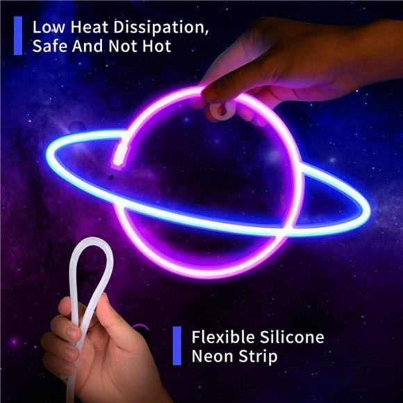 3PCS Neon Signs for Wall Decor,LED Neon Lights for Bedroom,USB orBattery Powered - Picture 2 of 6